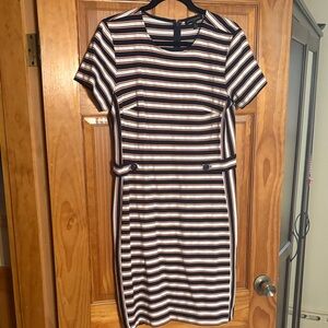 Striped Short Sleeve Dress